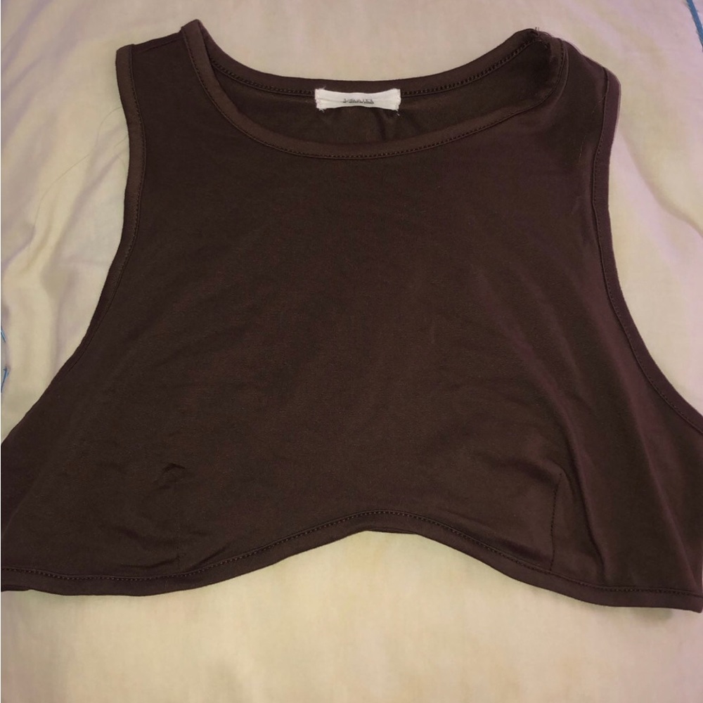 Brown crop top